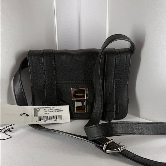 Proenza Schouler Handbags - Proenza Schouler PS1 Mini Crossbody in black with silver hardware